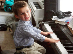 Boy Playing the Piano1 by Charles Van Deursen