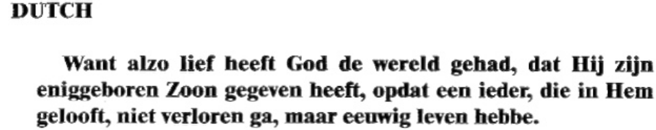 John 3:16 in Dutch