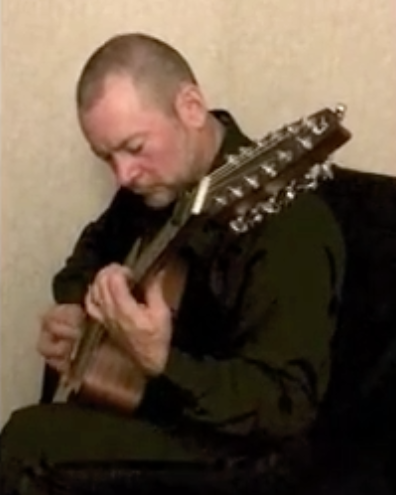 Charles  Van Deursen Playing His 12 String Guitar, by Charles Van Deursen